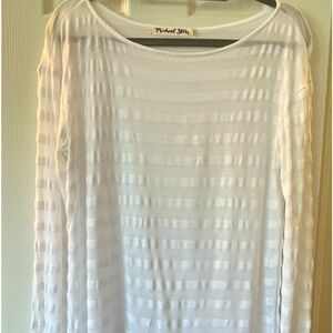 Michael Stars white long sleeve tunic top. OS. EUC.